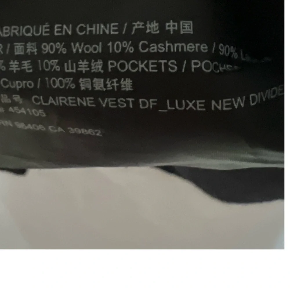 Theory wool and cashmere blend Black Sleeveless Hooded Jacket - Picture 3 of 3